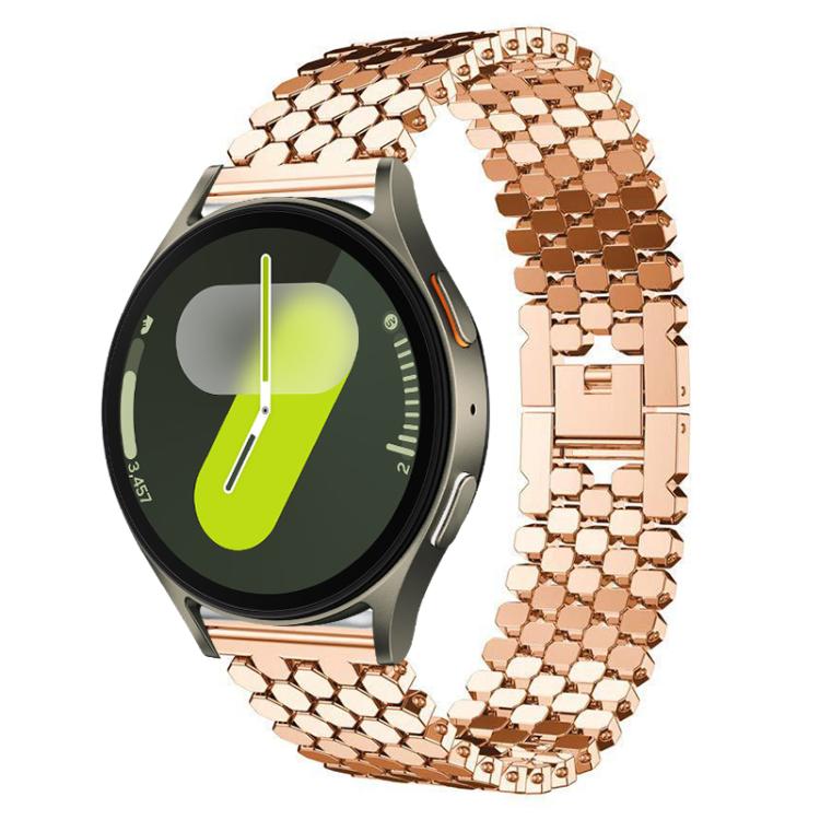 Bracelet de montre en métal à texture écailles de poisson xDfind, compatible avec Samsung Galaxy Watch Ultra/Ultra 2025, Samsung Galaxy Watch8/8 Classic, Samsung Galaxy Watch7/FE/6/5/4 et Samsung Galaxy Fit3.