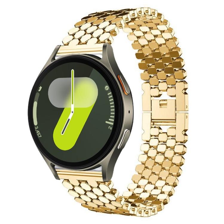 Bracelet de montre en métal à texture écailles de poisson xDfind, compatible avec Samsung Galaxy Watch Ultra/Ultra 2025, Samsung Galaxy Watch8/8 Classic, Samsung Galaxy Watch7/FE/6/5/4 et Samsung Galaxy Fit3.