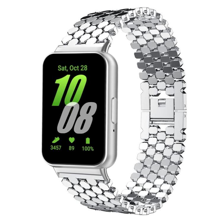 Bracelet de montre en métal à texture écailles de poisson xDfind, compatible avec Samsung Galaxy Watch Ultra/Ultra 2025, Samsung Galaxy Watch8/8 Classic, Samsung Galaxy Watch7/FE/6/5/4 et Samsung Galaxy Fit3.