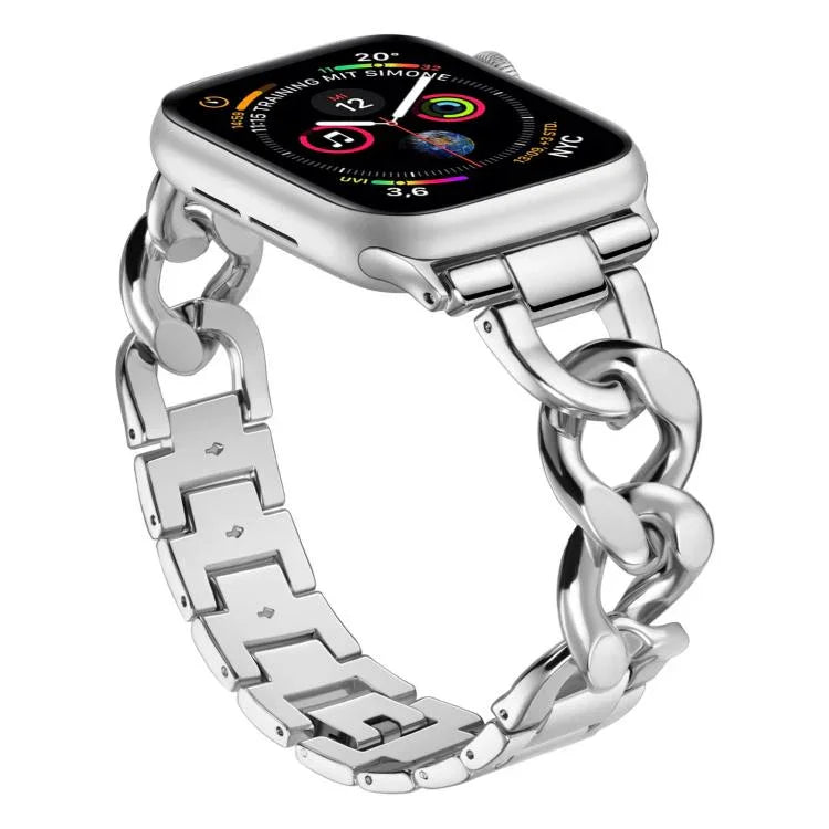 Bracelet de montre xDfind en métal et denim, pour Apple Watch 42/44/45/46/49 mm