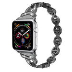 Bracelet de montre xDfind Diamond en acier inoxydable, compatible avec Apple Watch 42/44/45/46/49 mm et Apple Watch 38/40/41/S10 42 mm.