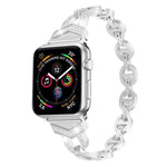 Bracelet de montre xDfind Diamond en acier inoxydable, compatible avec Apple Watch 42/44/45/46/49 mm et Apple Watch 38/40/41/S10 42 mm.