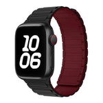 Bracelet de montre magnétique en silicone en forme de I xDfind, compatible avec Apple Watch 42/44/45/46/49 mm et Apple Watch 38/40/41/S10 42 mm.