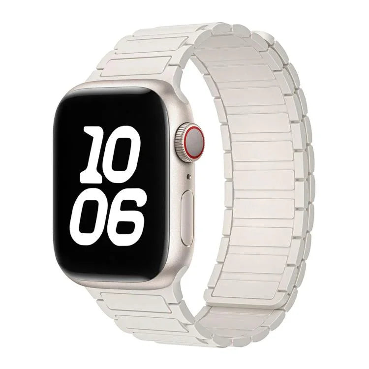 Bracelet de montre magnétique en silicone en forme de I xDfind, compatible avec Apple Watch 42/44/45/46/49 mm et Apple Watch 38/40/41/S10 42 mm.