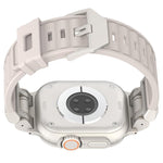 Bracelet de montre en silicone texturé à rayures Mecha, pour Apple Watch 46mm / 49mm / 45mm / 44mm