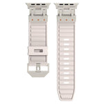 Bracelet de montre en silicone texturé à rayures Mecha, pour Apple Watch 46mm / 49mm / 45mm / 44mm