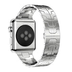 Bracelet de montre xDfind en acier inoxydable avec boucle papillon, compatible avec Apple Watch 42/44/45/46/49 mm et Apple Watch 38/40/41/S10 42 mm.