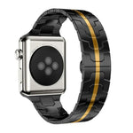 Bracelet de montre xDfind en acier inoxydable avec boucle papillon, compatible avec Apple Watch 42/44/45/46/49 mm et Apple Watch 38/40/41/S10 42 mm.