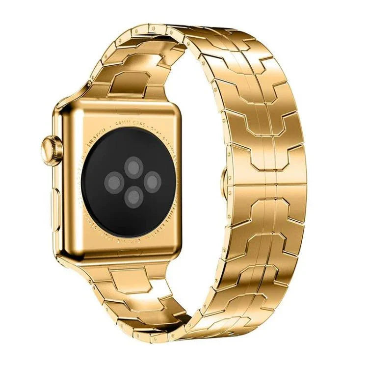 Bracelet de montre xDfind en acier inoxydable avec boucle papillon, compatible avec Apple Watch 42/44/45/46/49 mm et Apple Watch 38/40/41/S10 42 mm.