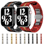 Bracelet de montre xDfind en acier inoxydable avec boucle papillon, compatible avec Apple Watch 42/44/45/46/49 mm et Apple Watch 38/40/41/S10 42 mm.