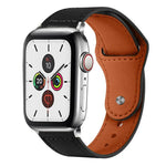Bracelet de montre xDfind en cuir véritable avec boucle à rivets, compatible avec Apple Watch 42/44/45/46/49 mm et Apple Watch 38/40/41/S10 42 mm.