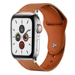 Bracelet de montre xDfind en cuir véritable avec boucle à rivets, compatible avec Apple Watch 42/44/45/46/49 mm et Apple Watch 38/40/41/S10 42 mm.
