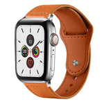 Bracelet de montre xDfind en cuir véritable avec boucle à rivets, compatible avec Apple Watch 42/44/45/46/49 mm et Apple Watch 38/40/41/S10 42 mm.