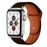 Bracelet de montre xDfind en cuir véritable avec boucle à rivets, compatible avec Apple Watch 42/44/45/46/49 mm et Apple Watch 38/40/41/S10 42 mm.