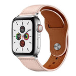 Bracelet de montre xDfind en cuir véritable avec boucle à rivets, compatible avec Apple Watch 42/44/45/46/49 mm et Apple Watch 38/40/41/S10 42 mm.