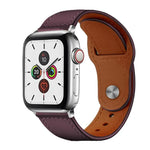 Bracelet de montre xDfind en cuir véritable avec boucle à rivets, compatible avec Apple Watch 42/44/45/46/49 mm et Apple Watch 38/40/41/S10 42 mm.