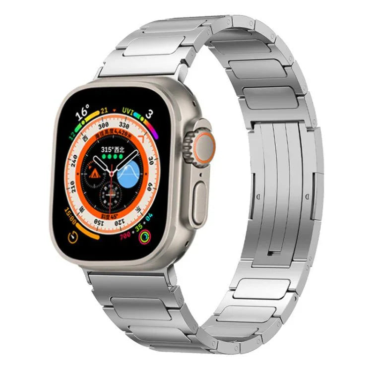 Bracelet de montre xDfind en acier inoxydable avec boucle en forme de I, pour Apple Watch 42/44/45/46/49 mm