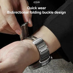 Bracelet de montre xDfind en acier inoxydable avec boucle en forme de I, pour Apple Watch 42/44/45/46/49 mm