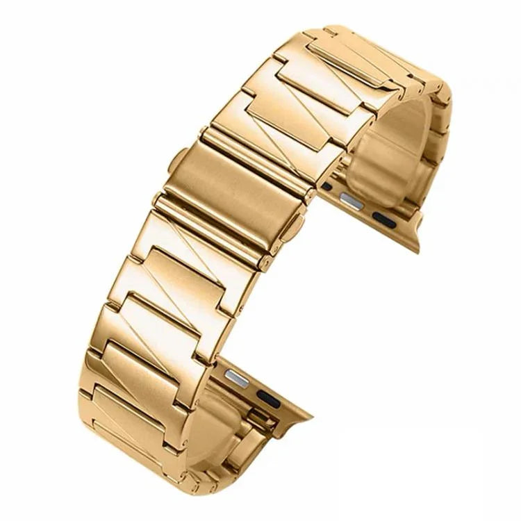 Bracelet de montre xDfind en acier inoxydable à maillons étagés, compatible avec Apple Watch 42/44/45/46/49 mm et Apple Watch 38/40/41/S10 42 mm.