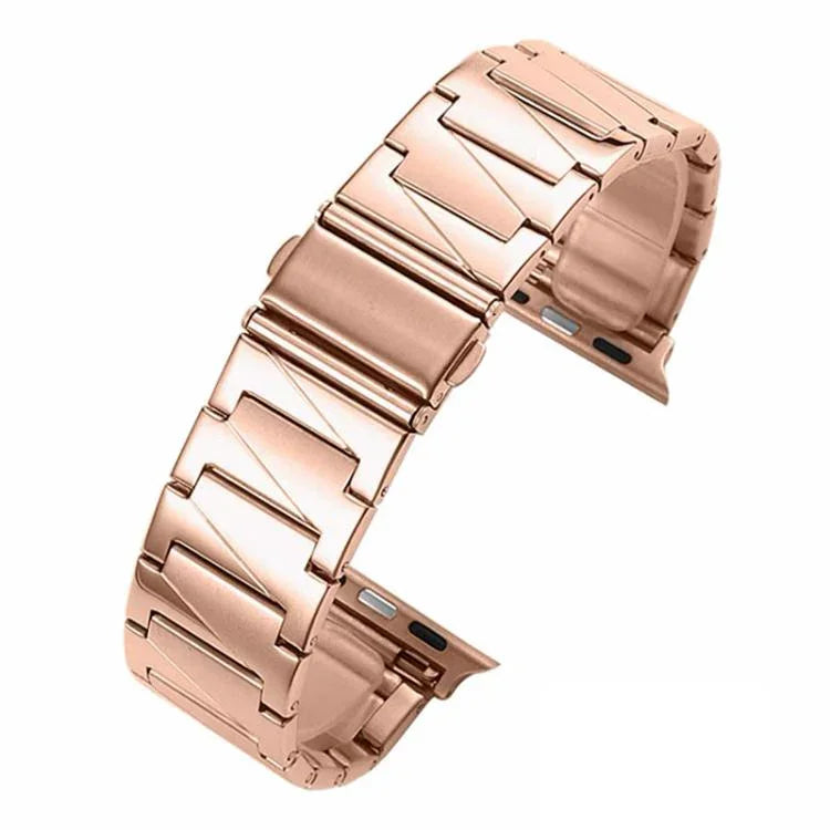 Bracelet de montre xDfind en acier inoxydable à maillons étagés, compatible avec Apple Watch 42/44/45/46/49 mm et Apple Watch 38/40/41/S10 42 mm.