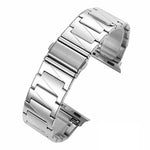 Bracelet de montre xDfind en acier inoxydable à maillons étagés, compatible avec Apple Watch 42/44/45/46/49 mm et Apple Watch 38/40/41/S10 42 mm.