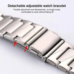 Bracelet de montre xDfind en acier inoxydable à maillons étagés, compatible avec Apple Watch 42/44/45/46/49 mm et Apple Watch 38/40/41/S10 42 mm.