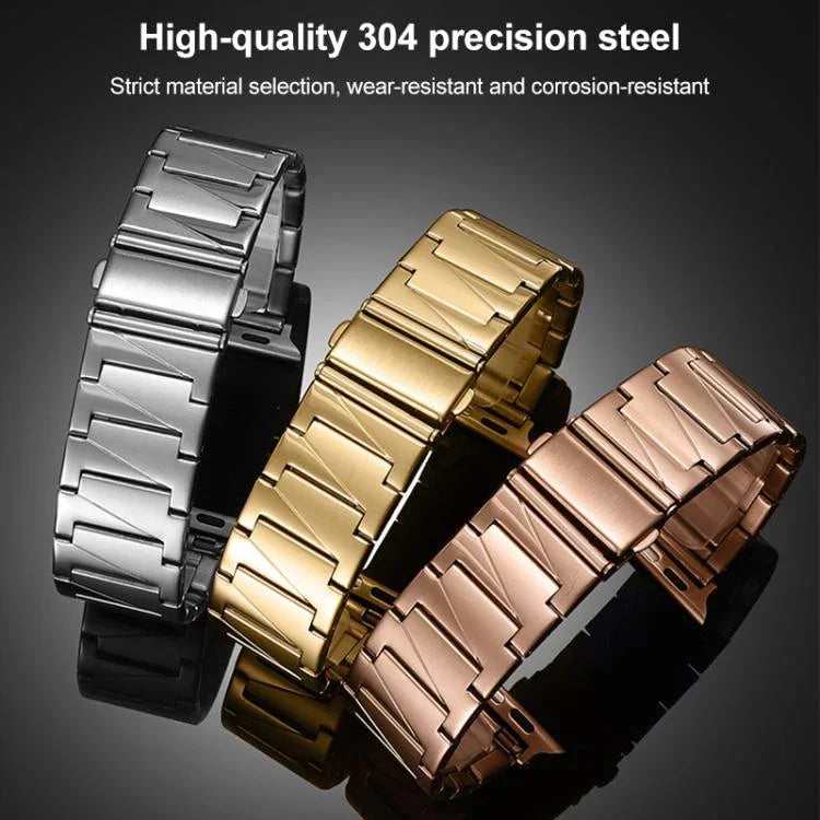 Bracelet de montre xDfind en acier inoxydable à maillons étagés, compatible avec Apple Watch 42/44/45/46/49 mm et Apple Watch 38/40/41/S10 42 mm.