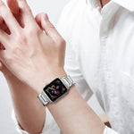 Bracelet de montre xDfind en acier inoxydable à maillons étagés, compatible avec Apple Watch 42/44/45/46/49 mm et Apple Watch 38/40/41/S10 42 mm.