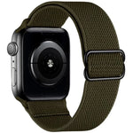 Bracelet de montre en nylon élastique à boucle coulissante réglable xDfind, compatible avec Apple Watch 42/44/45/46/49 mm et Apple Watch 38/40/41/S10 42 mm.