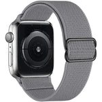 Bracelet de montre en nylon élastique à boucle coulissante réglable xDfind, compatible avec Apple Watch 42/44/45/46/49 mm et Apple Watch 38/40/41/S10 42 mm.
