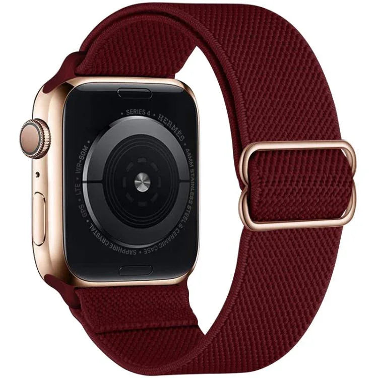 Bracelet de montre en nylon élastique à boucle coulissante réglable xDfind, compatible avec Apple Watch 42/44/45/46/49 mm et Apple Watch 38/40/41/S10 42 mm.