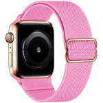 Bracelet de montre en nylon élastique à boucle coulissante réglable xDfind, compatible avec Apple Watch 42/44/45/46/49 mm et Apple Watch 38/40/41/S10 42 mm.