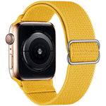Bracelet de montre en nylon élastique à boucle coulissante réglable xDfind, compatible avec Apple Watch 42/44/45/46/49 mm et Apple Watch 38/40/41/S10 42 mm.