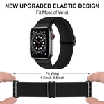 Bracelet de montre en nylon élastique à boucle coulissante réglable xDfind, compatible avec Apple Watch 42/44/45/46/49 mm et Apple Watch 38/40/41/S10 42 mm.