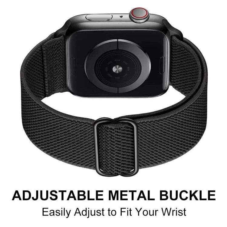 Bracelet de montre en nylon élastique à boucle coulissante réglable xDfind, compatible avec Apple Watch 42/44/45/46/49 mm et Apple Watch 38/40/41/S10 42 mm.