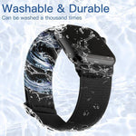 Bracelet de montre en nylon élastique à boucle coulissante réglable xDfind, compatible avec Apple Watch 42/44/45/46/49 mm et Apple Watch 38/40/41/S10 42 mm.