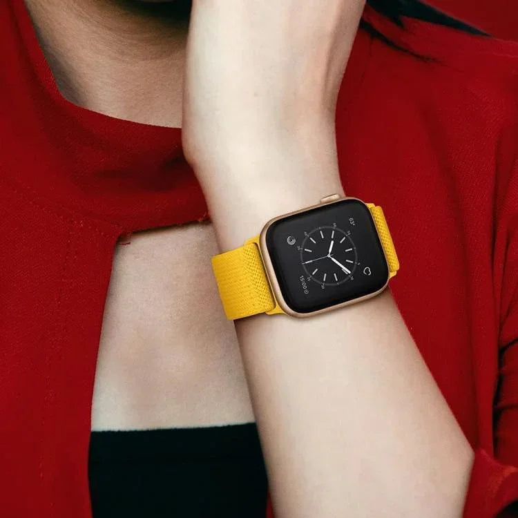 Bracelet de montre en nylon élastique à boucle coulissante réglable xDfind, compatible avec Apple Watch 42/44/45/46/49 mm et Apple Watch 38/40/41/S10 42 mm.