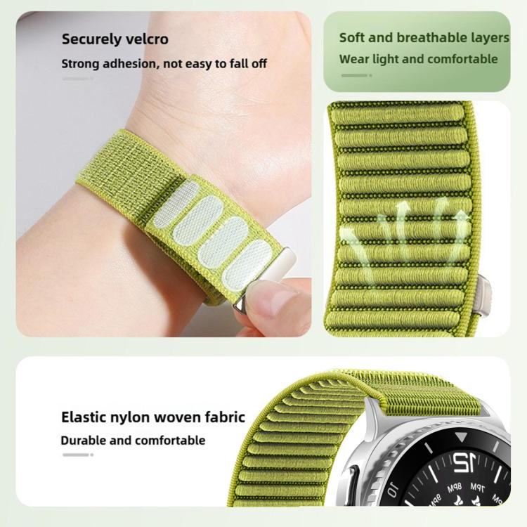 Bracelet de montre xDfind en nylon tissé avec fermeture auto-agrippante, pour Samsung Galaxy Watch8 / 8 Classic
