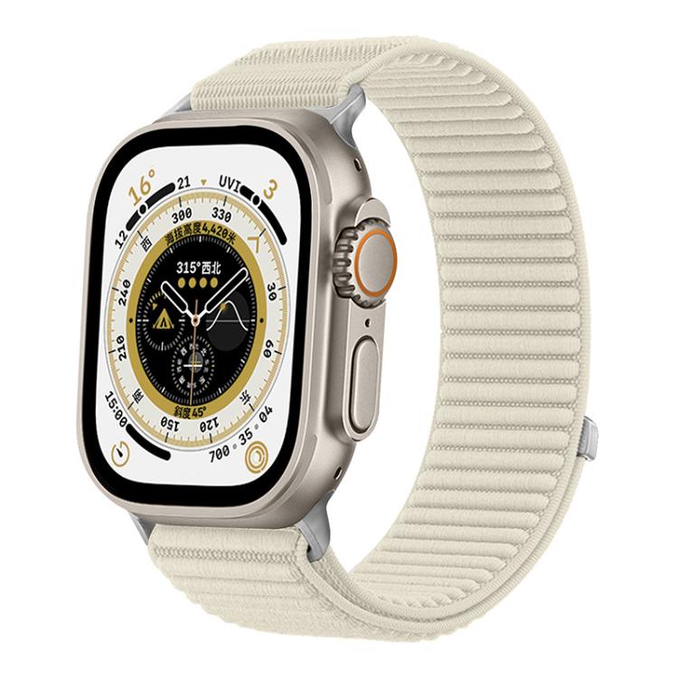 Bracelet de montre xDfind en nylon tissé avec fermeture auto-agrippante, compatible avec Apple Watch 42/44/45/46/49 mm et Apple Watch 38/40/41/S10 42 mm.