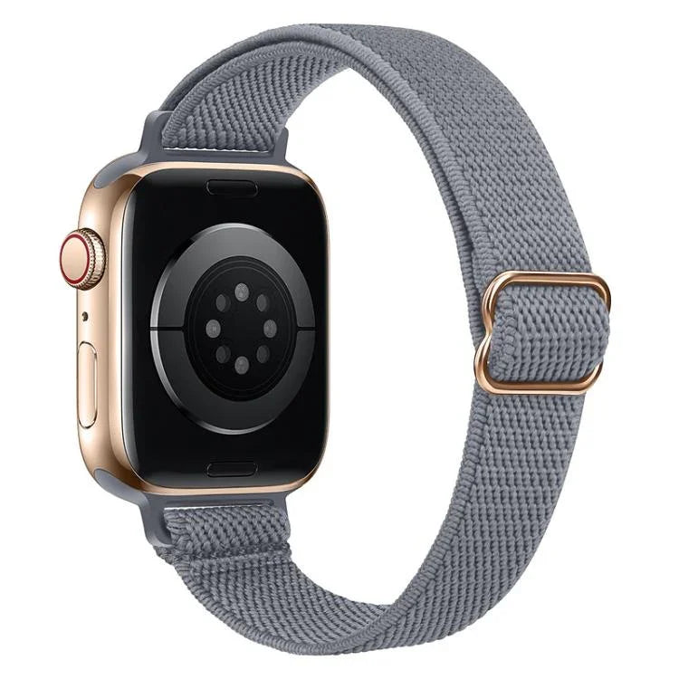 Bracelet de montre élastique en nylon xDfind avec boucle échelle, pour Apple Watch 42/44/45/46/49 mm et Apple Watch 38/40/41/S10 42 mm.