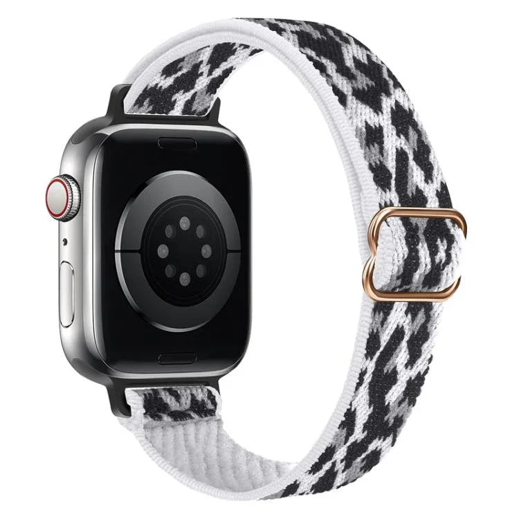 Bracelet de montre élastique en nylon xDfind avec boucle échelle, pour Apple Watch 42/44/45/46/49 mm et Apple Watch 38/40/41/S10 42 mm.
