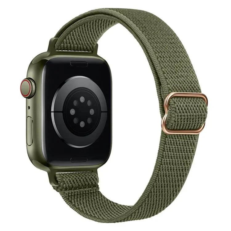 Bracelet de montre élastique en nylon xDfind avec boucle échelle, pour Apple Watch 42/44/45/46/49 mm et Apple Watch 38/40/41/S10 42 mm.