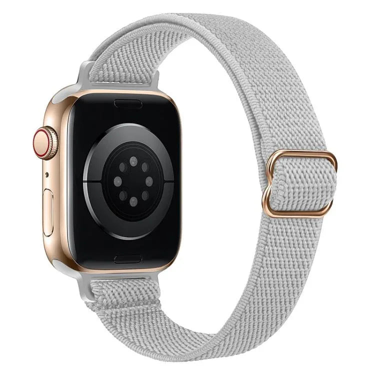 Bracelet de montre élastique en nylon xDfind avec boucle échelle, pour Apple Watch 42/44/45/46/49 mm et Apple Watch 38/40/41/S10 42 mm.
