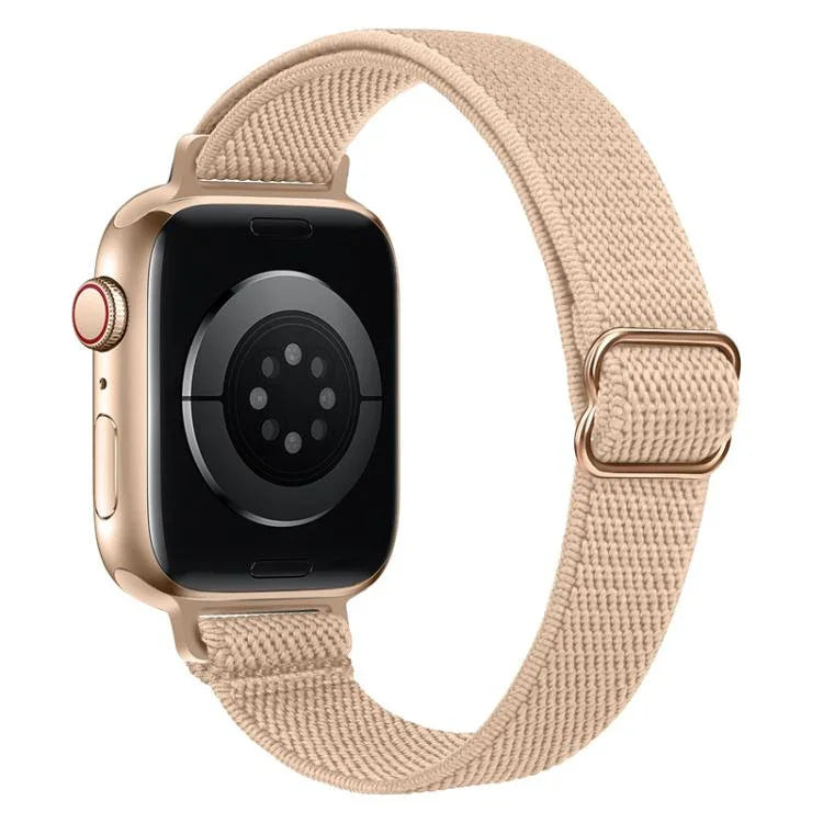 Bracelet de montre élastique en nylon xDfind avec boucle échelle, pour Apple Watch 42/44/45/46/49 mm et Apple Watch 38/40/41/S10 42 mm.