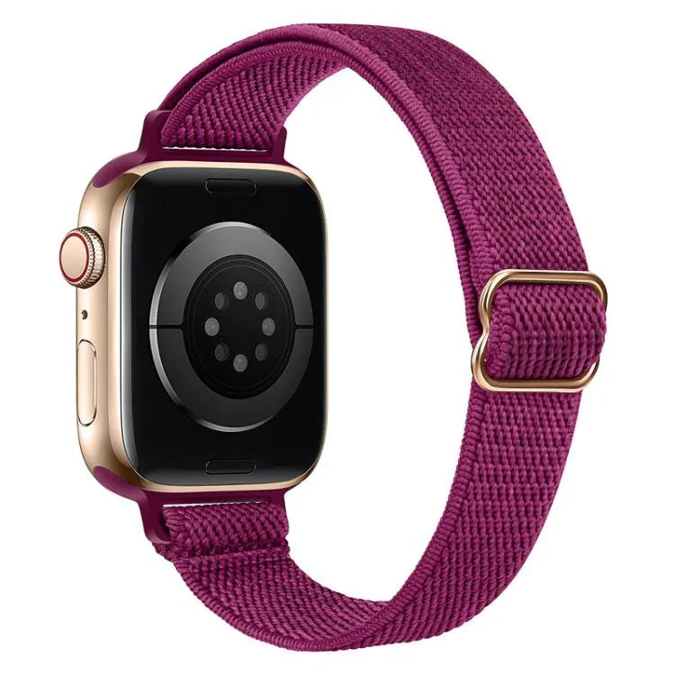 Bracelet de montre élastique en nylon xDfind avec boucle échelle, pour Apple Watch 42/44/45/46/49 mm et Apple Watch 38/40/41/S10 42 mm.