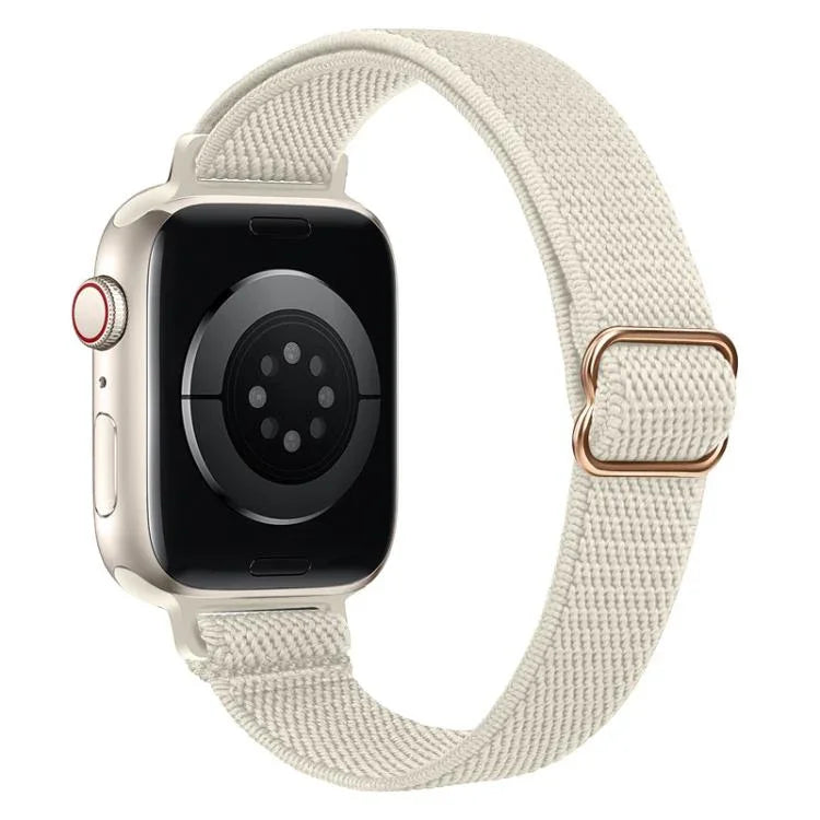 Bracelet de montre élastique en nylon xDfind avec boucle échelle, pour Apple Watch 42/44/45/46/49 mm et Apple Watch 38/40/41/S10 42 mm.