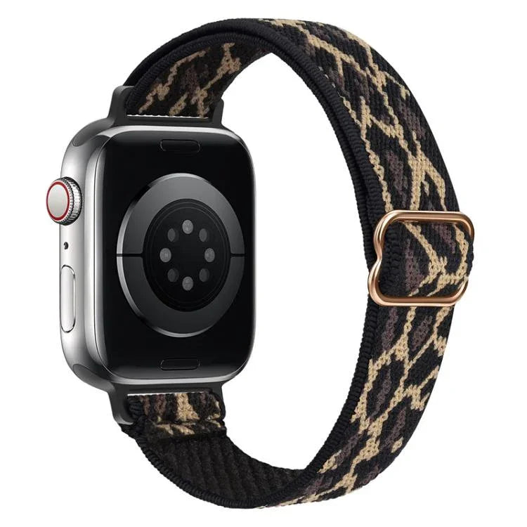 Bracelet de montre élastique en nylon xDfind avec boucle échelle, pour Apple Watch 42/44/45/46/49 mm et Apple Watch 38/40/41/S10 42 mm.