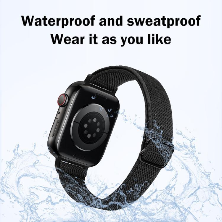 Bracelet de montre élastique en nylon xDfind avec boucle échelle, pour Apple Watch 42/44/45/46/49 mm et Apple Watch 38/40/41/S10 42 mm.