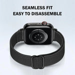 Bracelet de montre élastique en nylon xDfind avec boucle échelle, pour Apple Watch 42/44/45/46/49 mm et Apple Watch 38/40/41/S10 42 mm.