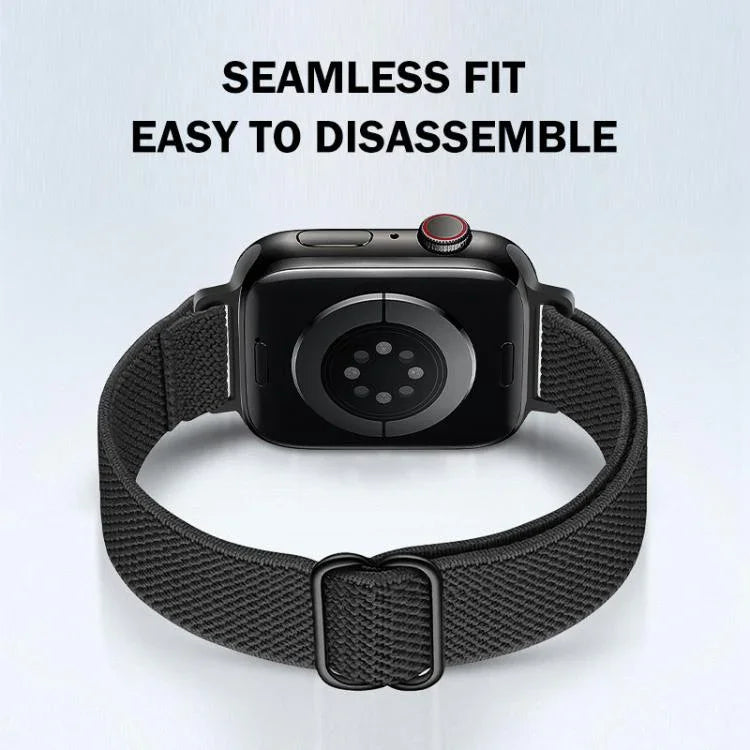 Bracelet de montre élastique en nylon xDfind avec boucle échelle, pour Apple Watch 42/44/45/46/49 mm et Apple Watch 38/40/41/S10 42 mm.